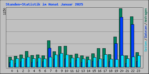 Stunden-Statistik im Monat Januar 2025