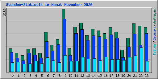Stunden-Statistik im Monat November 2020