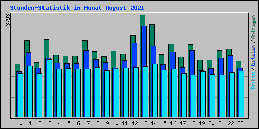 Stunden-Statistik im Monat August 2021