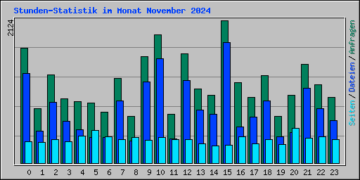 Stunden-Statistik im Monat November 2024