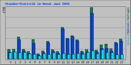 Stunden-Statistik im Monat Juni 2025